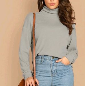 Seeing Turtlneck Waffles Knit Tee